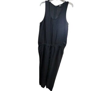 Theory Silk Jumpsuit Romper Black M